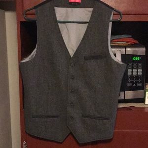 Grey Tweed Vest